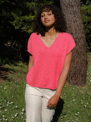 Pull sans manches – Confort & style décontracté (Rose sorbet)