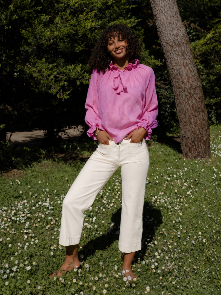Pantalon 7/8 – Élégance naturelle (Ecru)