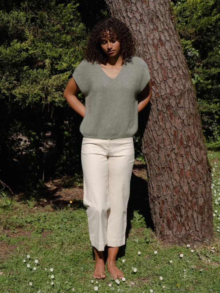 Pantalon 7/8 – Élégance naturelle (Ivoire)