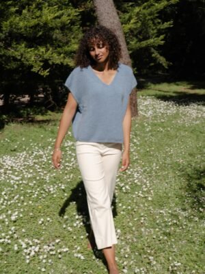 Pull sans manches – Confort & style décontracté (Bleu ciel)